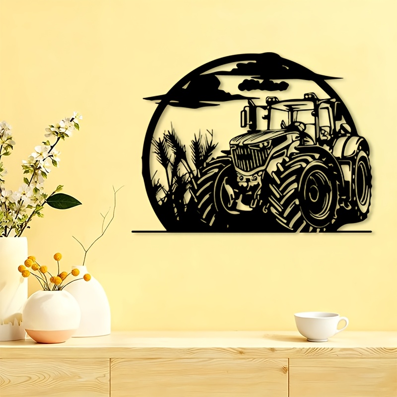 Agriculture Farm House - Металлическая настенная скульптура «Рустикальный трактор» в