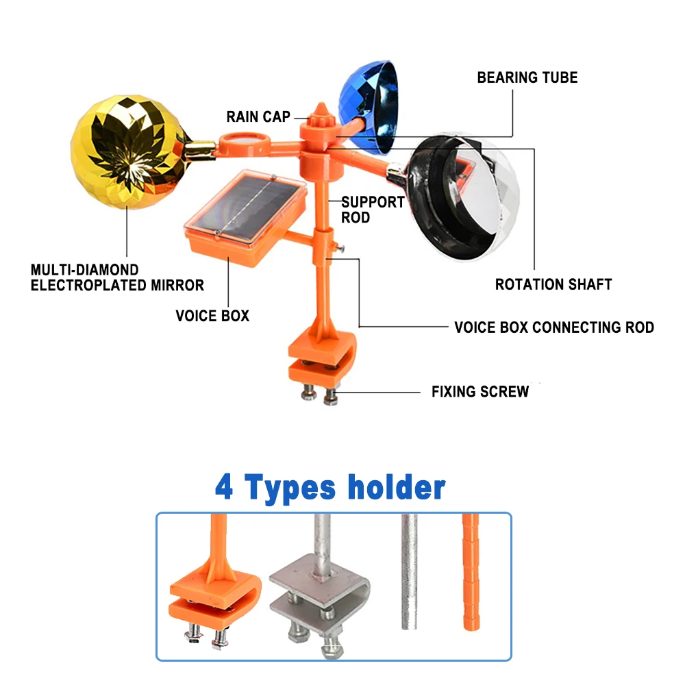 Солнечный репеллент для птиц 3 – обзор и цена Solar Bird Scarer